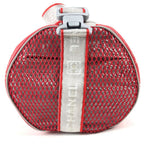 Chanel Shoulder Bag CC Logo Rubber Red X White — view 2