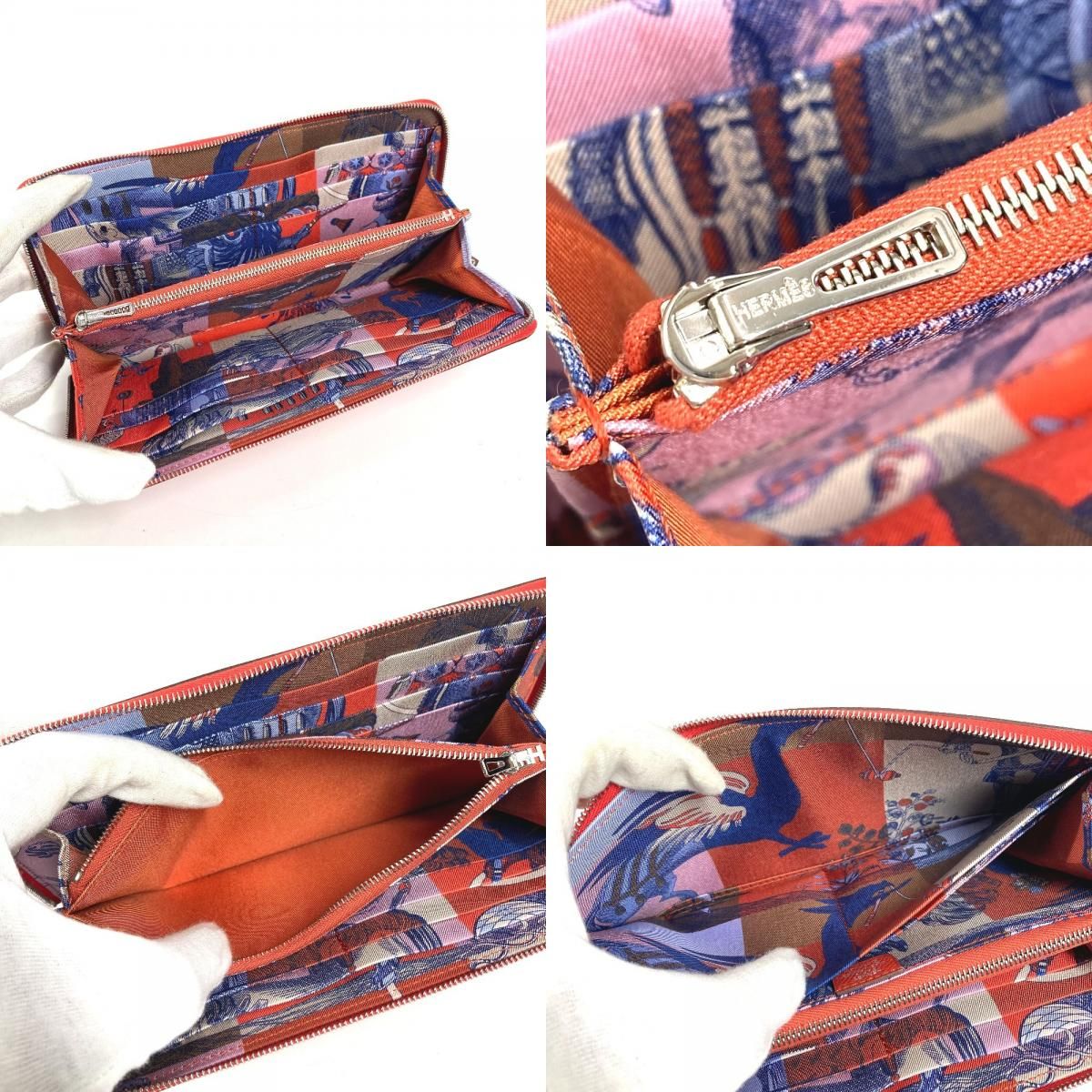 Hermes Wallet Azap Long Silk in Capucines Orange — view 8