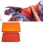 Hermes Wallet Azap Long Silk in Capucines Orange — view 9