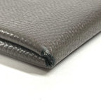 Hermes Bifold Wallet Calvi Duo Chevre Etain Gray — view 6