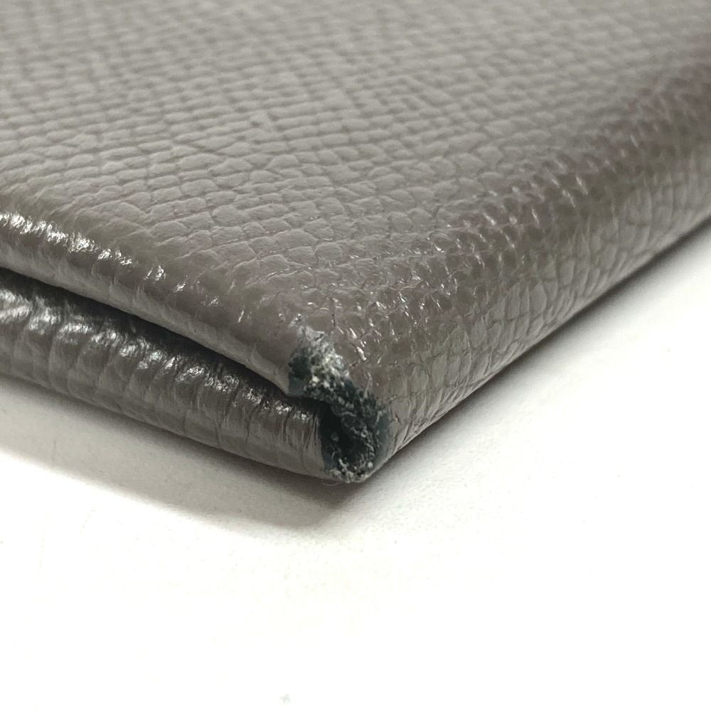 Hermes Bifold Wallet Calvi Duo Chevre Etain Gray — view 6