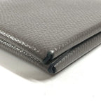 Hermes Bifold Wallet Calvi Duo Chevre Etain Gray — view 3