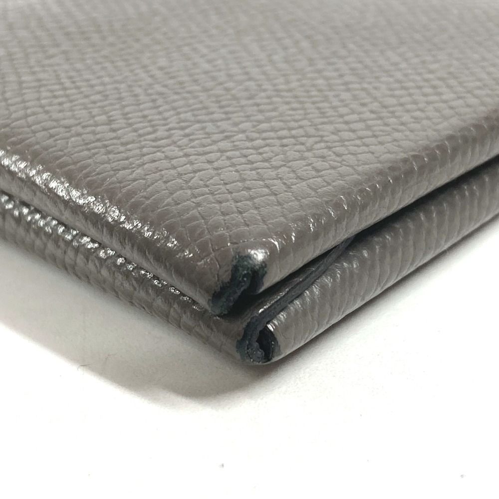 Hermes Bifold Wallet Calvi Duo Chevre Etain Gray — view 3