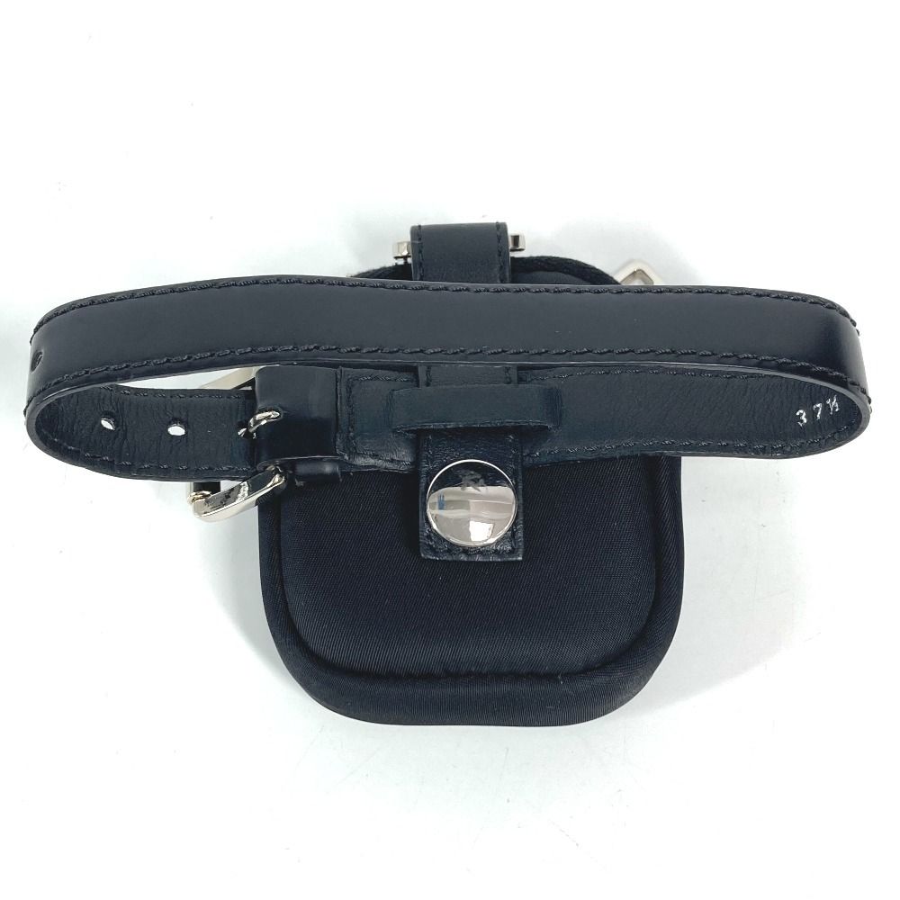 Prada Pouch Triangle Logo Leather Nylon Black — view 2