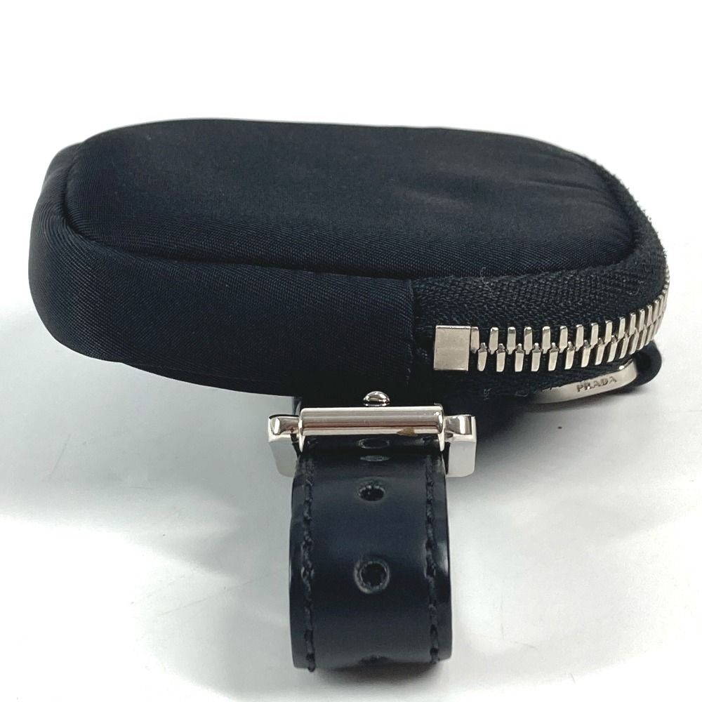 Prada Pouch Triangle Logo Leather Nylon Black — view 3