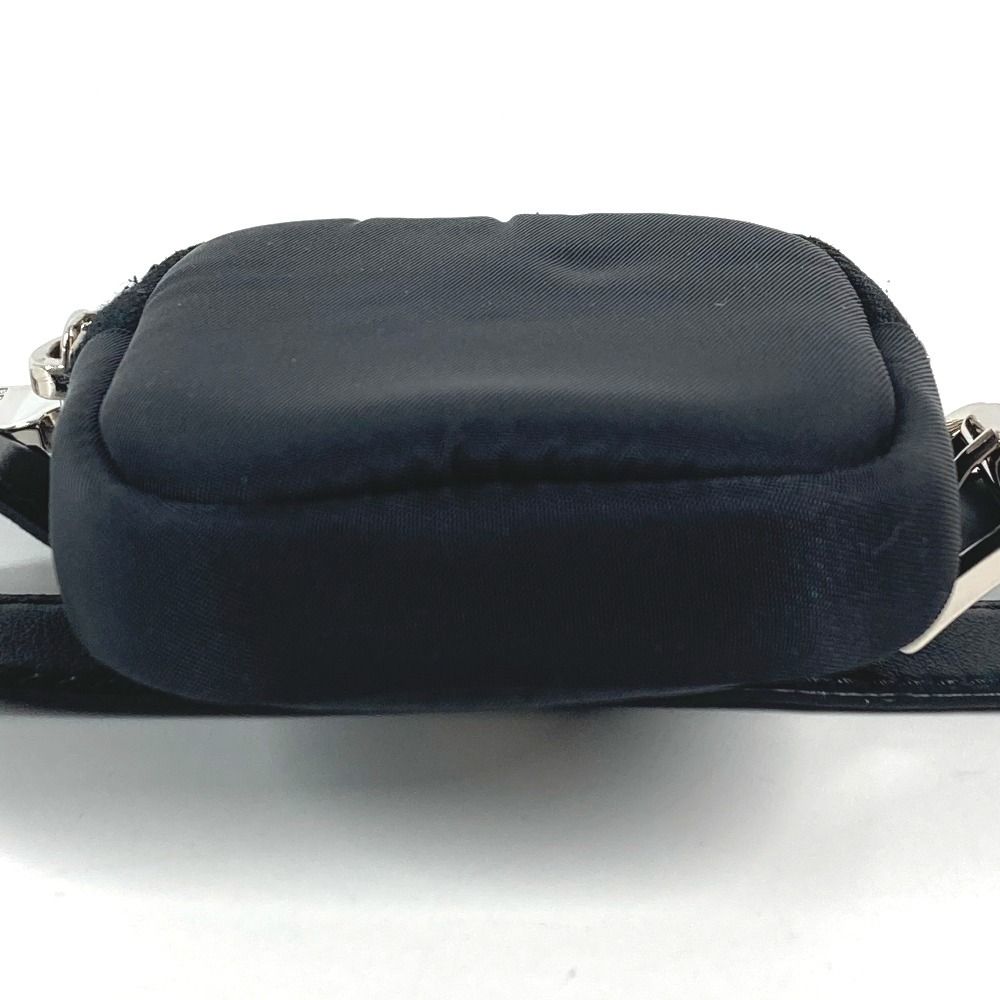 Prada Pouch Triangle Logo Leather Nylon Black — view 5