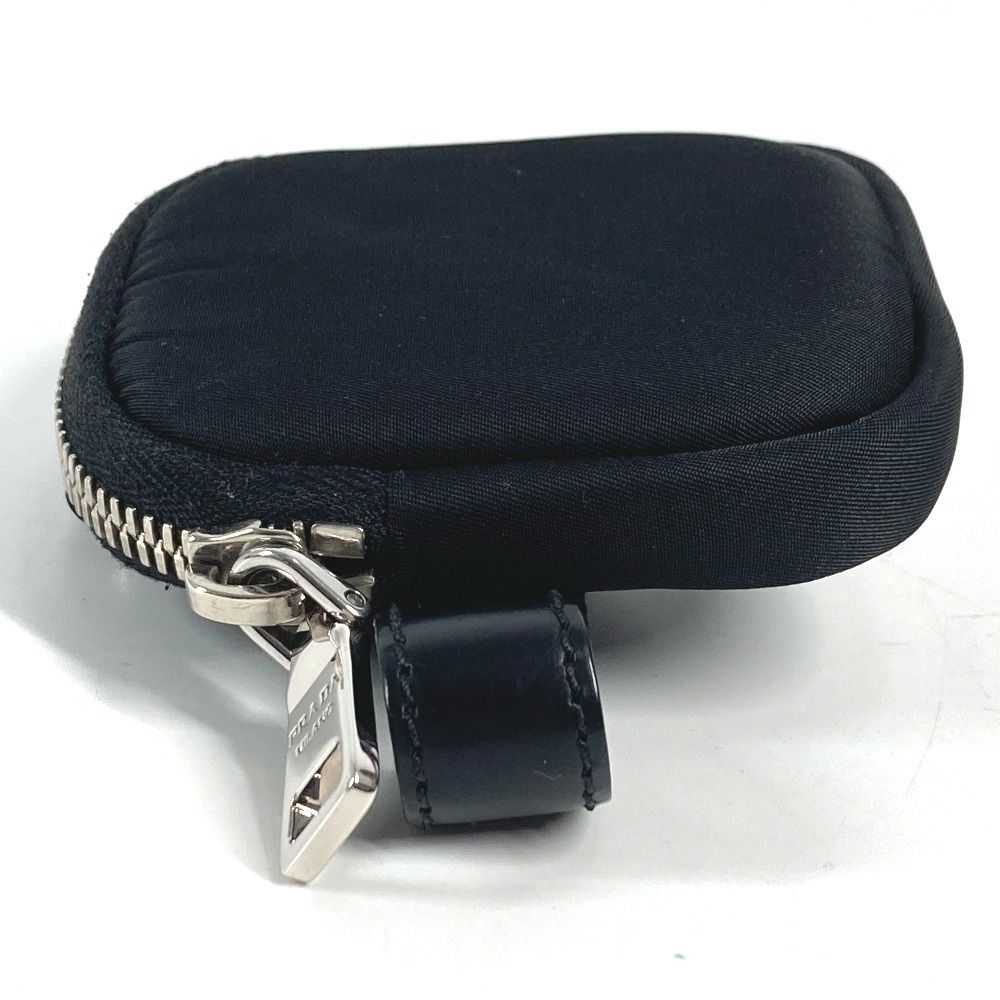Prada Pouch Triangle Logo Leather Nylon Black — view 4