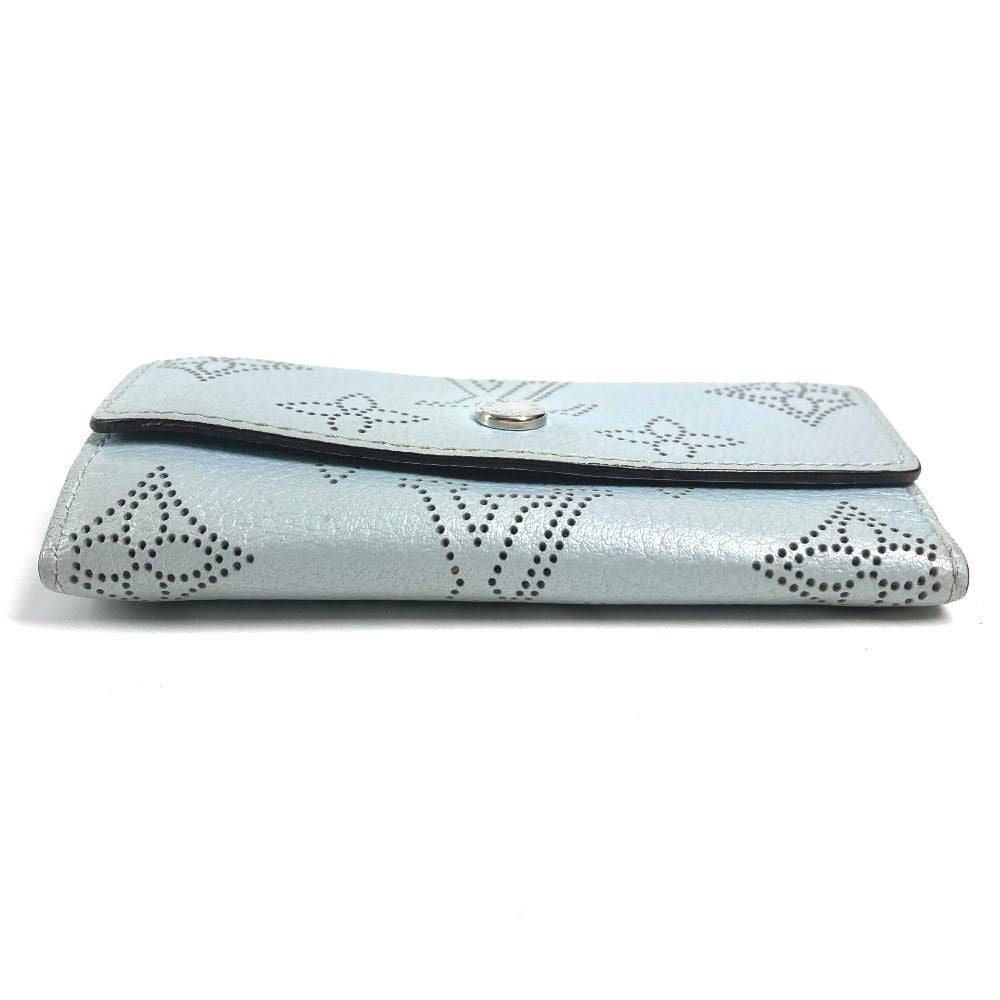 Louis Vuitton Key Case Multicles 4 Monogram Mahina Leather Holder Blue Nuage — view 5