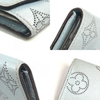 Louis Vuitton Key Case Multicles 4 Monogram Mahina Leather Holder Blue Nuage — view 7