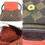 Louis Vuitton Tote Mini Looping Handbag Flap Damier Canvas Ebene Brown — view 8