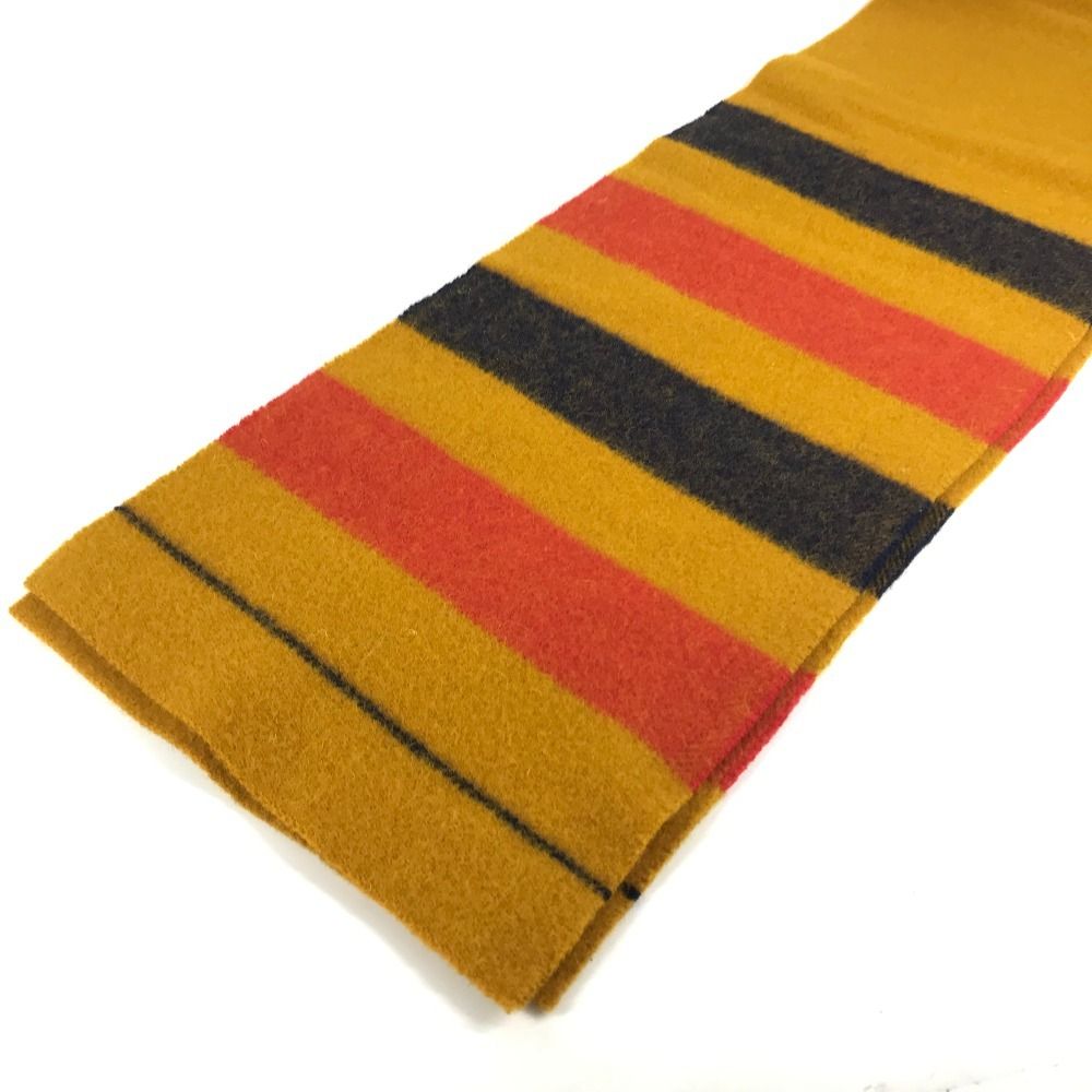 Hermes Scarf Cover le Wool Yellow X Red Navy — view 8