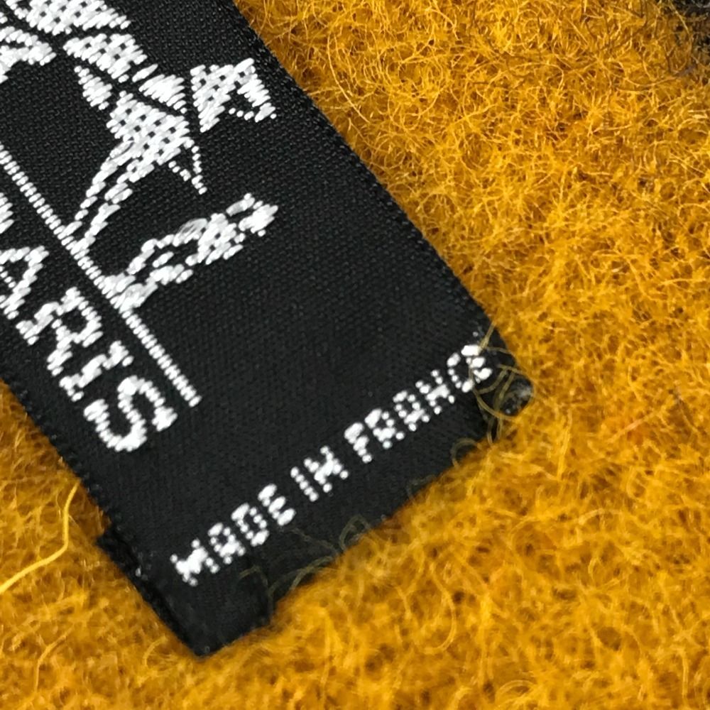 Hermes Scarf Cover le Wool Yellow X Red Navy — view 4