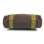 Louis Vuitton Shoulder Bag Cabas MM Leather Canvas Blanc Brown — view 5