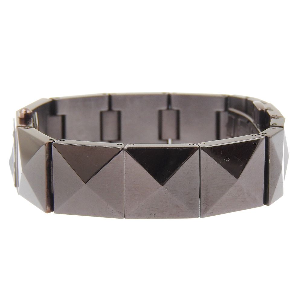 Fendi Pyramid Stainless Steel Quartz Analog Display Brown Dial Watch — view 4
