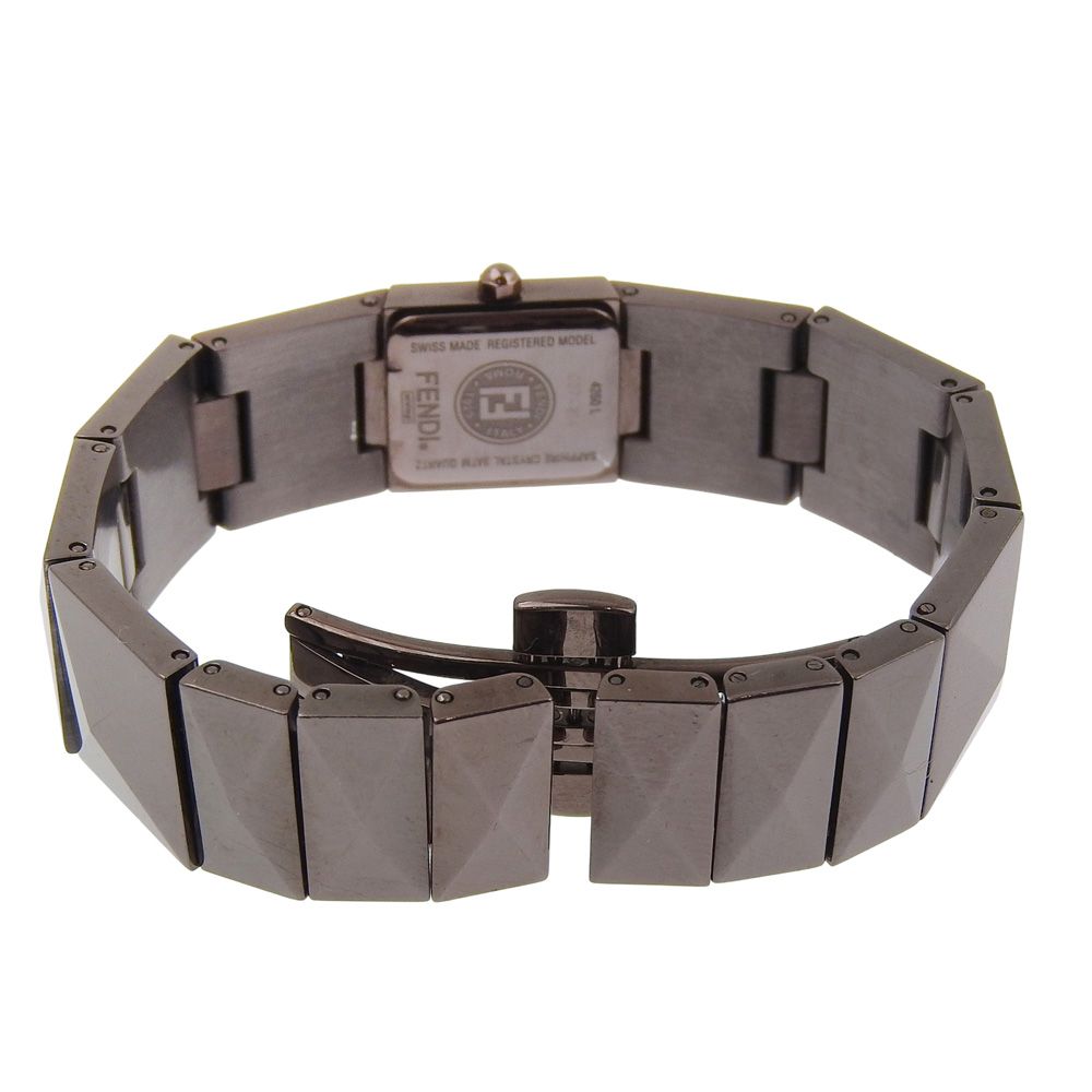 Fendi Pyramid Stainless Steel Quartz Analog Display Brown Dial Watch — view 5