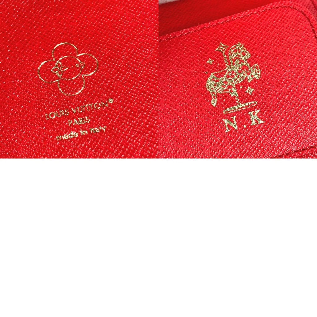 Louis Vuitton Note Cover Pad Pouch Monogram Canvas Brown X Red — view 9