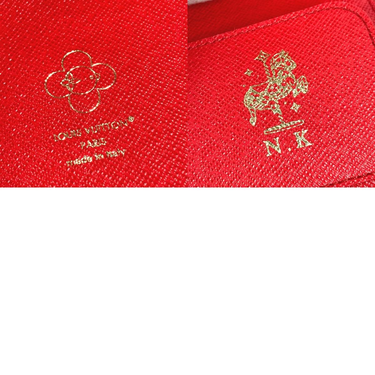 Louis Vuitton Note Cover Pad Pouch Monogram Canvas Brown X Red — view 9