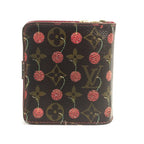 Louis Vuitton Bifold Wallet Compact Zip Monogram Cherry Canvas Brown X Red — view 2