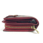Louis Vuitton Bifold Wallet Compact Zip Monogram Cherry Canvas Brown X Red — view 4