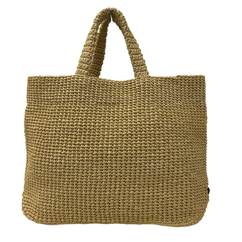 Prada Tote Raffia Natural Yellow — view 2