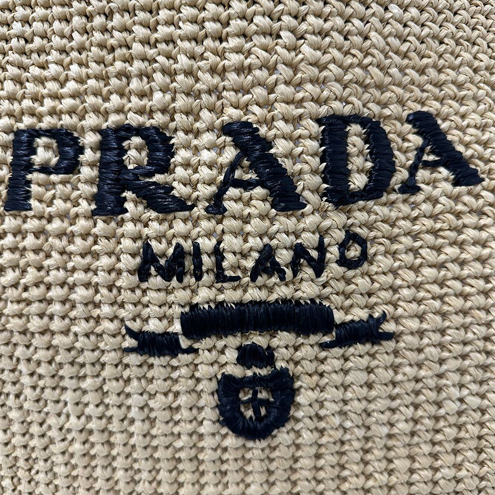 Prada Tote Raffia Natural Yellow — view 6