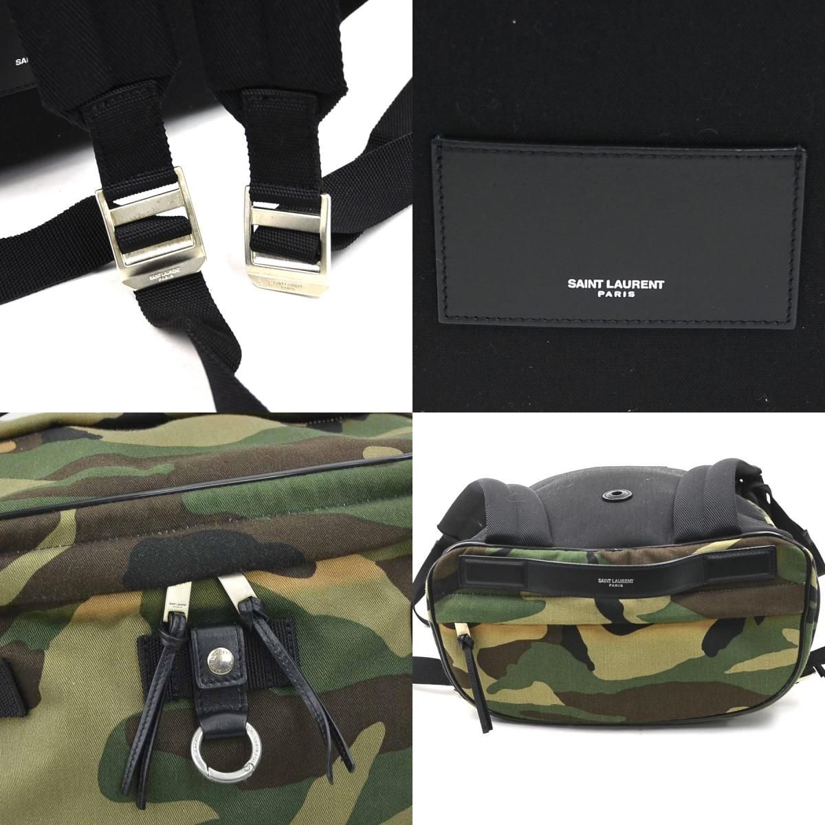 Saint Laurent Backpack Leather Canvas Ed — view 9