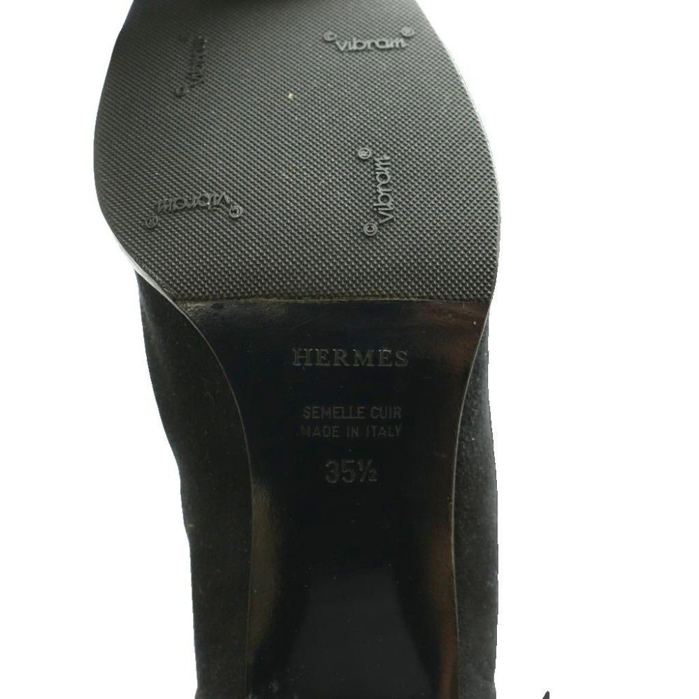 Hermes Suede Long Boots 35.5 Black SS OS — view 8