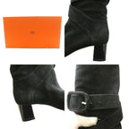 Hermes Suede Long Boots 35.5 Black SS OS — view 9