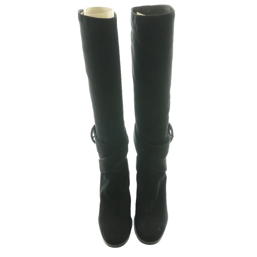Hermes Suede Long Boots 35.5 Black SS OS — view 5