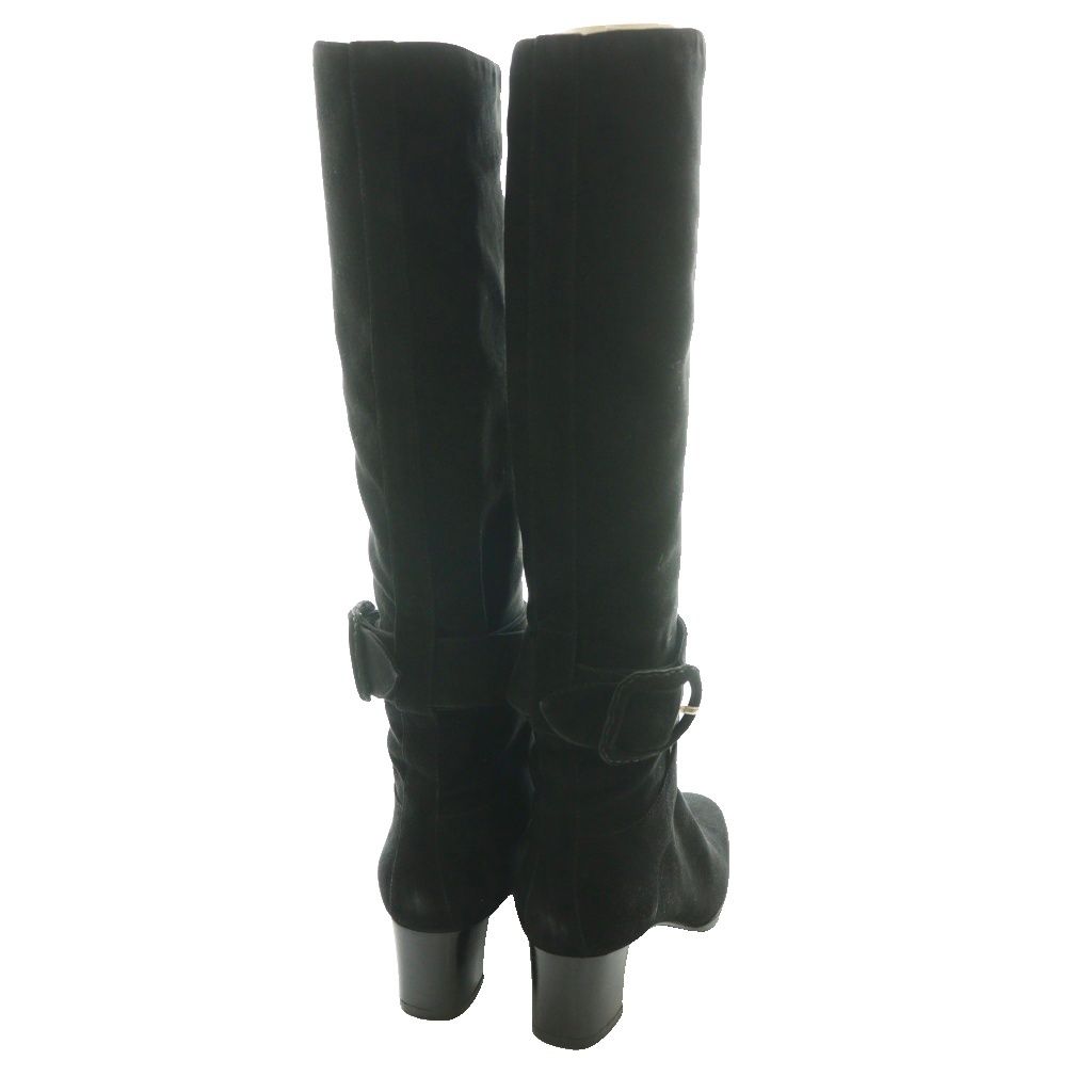 Hermes Suede Long Boots 35.5 Black SS OS — view 6