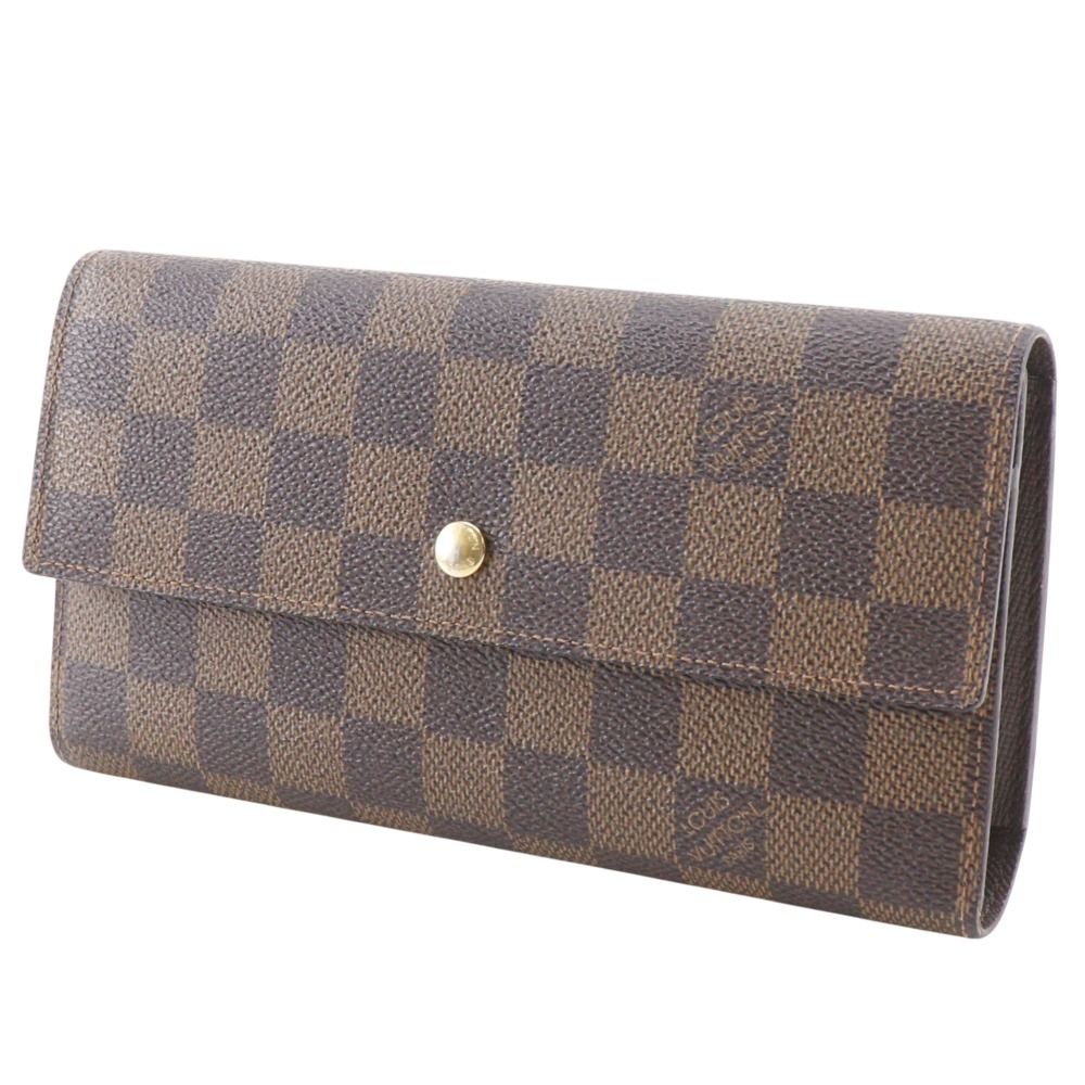 Louis Vuitton Portefeuille International Damier Canvas Brown — view 2