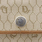 Dior Honeycomb Pattern Vintage Beige Shoulder Bag — view 7