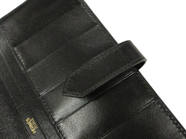 Hermes Classic Bearn Wallet Black Gold — view 6