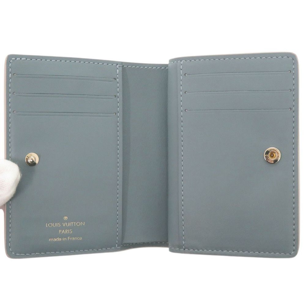 Louis Vuitton Portefeuille Flight Mode Monogram Mahina Pink Blue — view 6