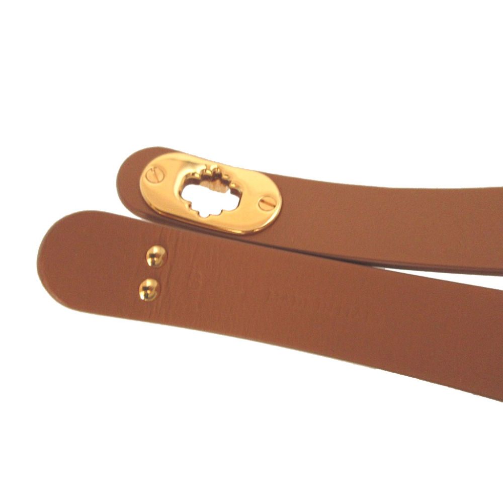 Dior 30 Montaigne S Leather Brown Double Bracelet — view 3