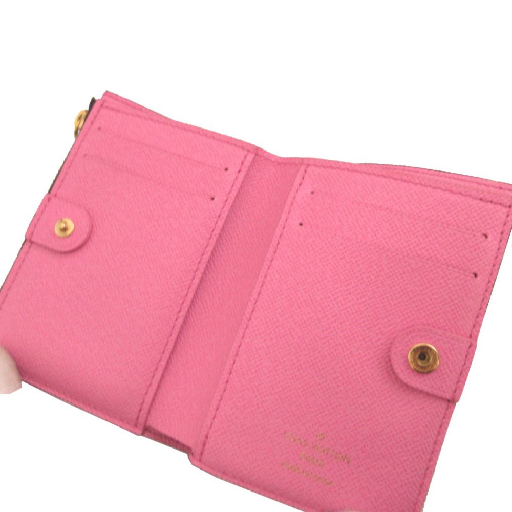 Louis Vuitton Portefeuille Lisa Monogram Brown Bifold Wallet Pink — view 3
