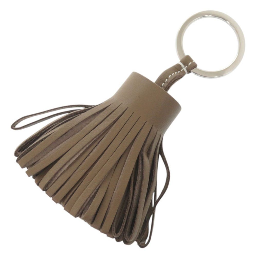 Hermes Bag Charm Fringe Carmen Agneau Milo Etoupe Ed Key — view 3