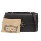 Gucci Double Leather Black Shoulder Bag — view 2
