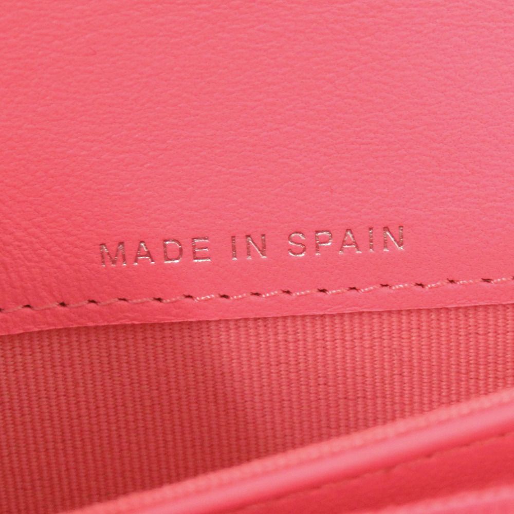 Chanel Star CC Logo Quilted Lambskin Pink Wallet — view 9