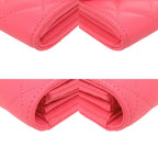 Chanel Star CC Logo Quilted Lambskin Pink Wallet — view 4