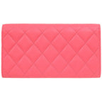 Chanel Star CC Logo Quilted Lambskin Pink Wallet — view 3