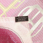 Hermes Carre 70 Bovclerie D'attelage Attrage Buckle Silk Polyester Pink Scarf Yellow X White — view 3