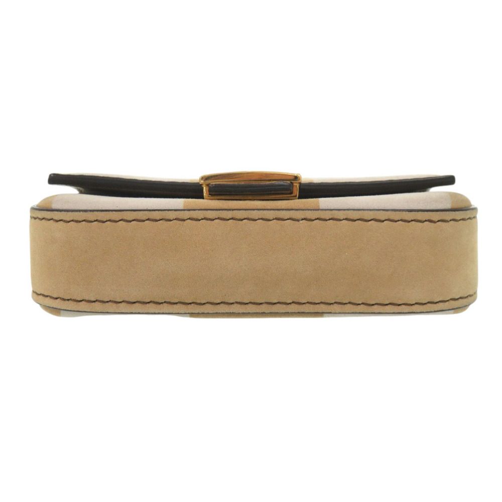 Fendi Nano Bucket Suede Beige Mini Chain Shoulder Bag Charm — view 4