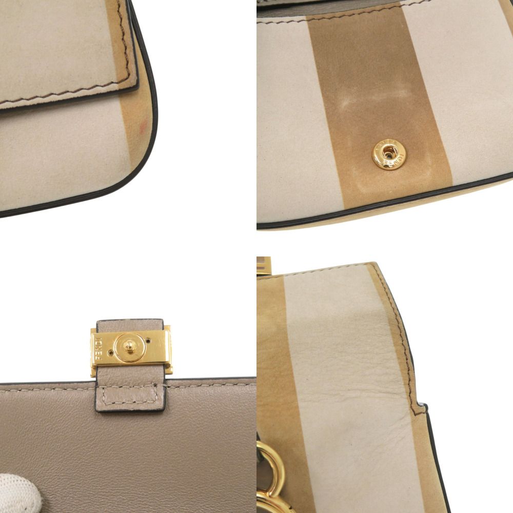 Fendi Nano Bucket Suede Beige Mini Chain Shoulder Bag Charm — view 8