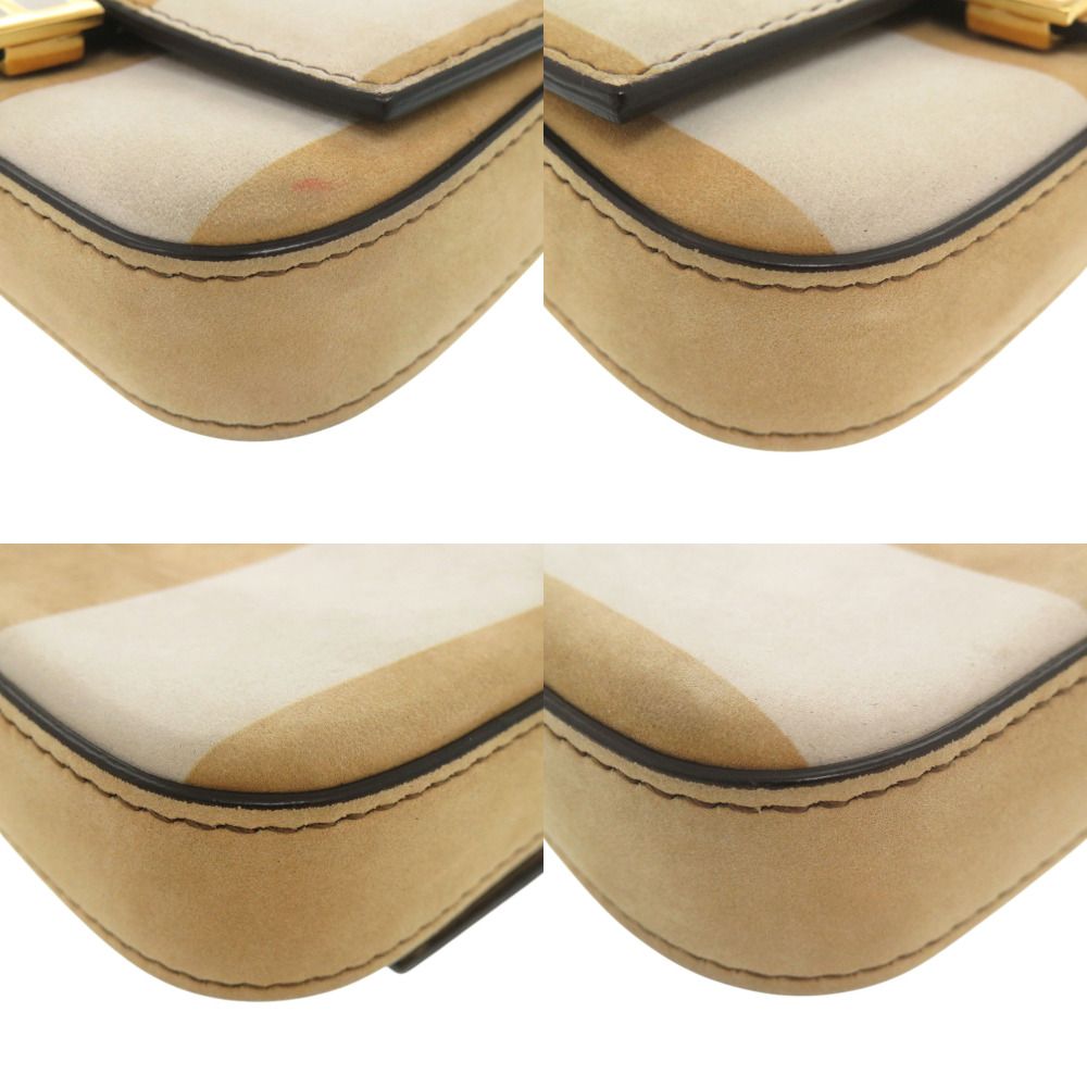 Fendi Nano Bucket Suede Beige Mini Chain Shoulder Bag Charm — view 3