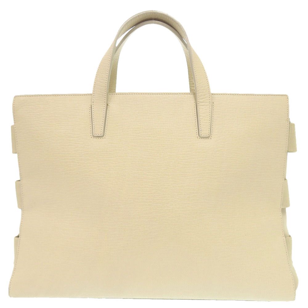 Loewe Logo Leather Ivory Tote — view 3