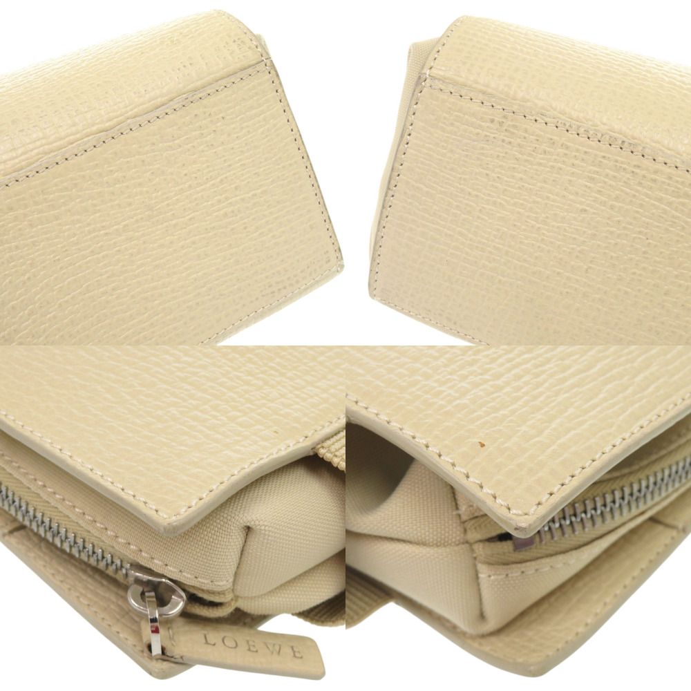 Loewe Logo Leather Ivory Tote — view 8