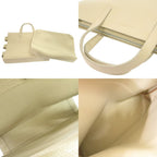 Loewe Logo Leather Ivory Tote — view 6
