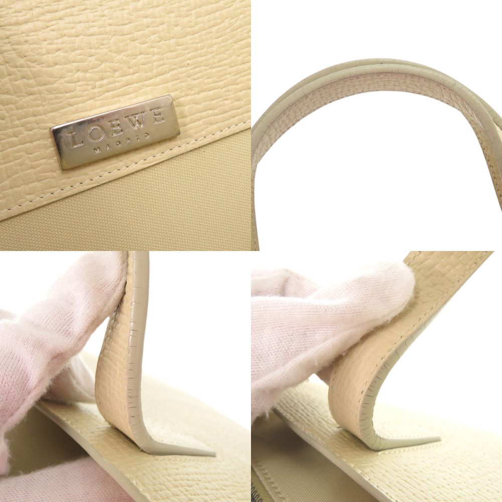 Loewe Logo Leather Ivory Tote — view 7