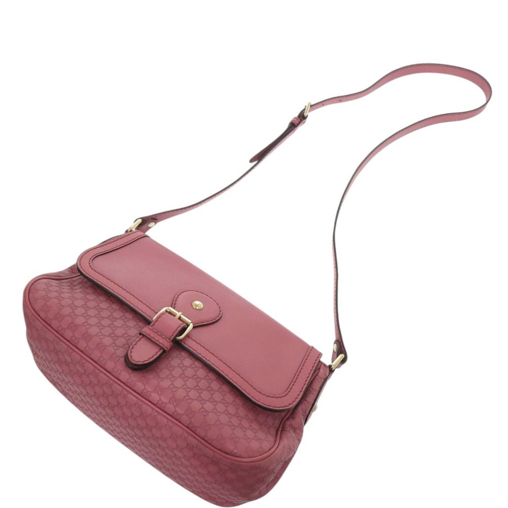 Gucci Ski Micro Guccissima Leather Pink Shoulder Bag — view 6